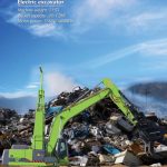 Excavator electric E220EV - alimentare prin cablu electric la retea, nou