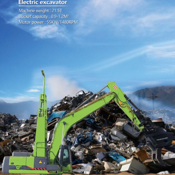 Excavator electric E220EV - alimentare prin cablu electric la retea, nou