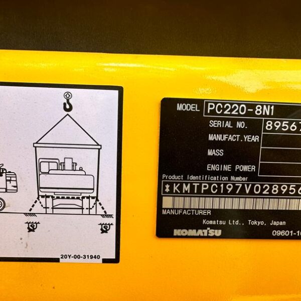 Excavator KOMATSU PC220 - 23.1 tone - second-hand - imagine 8
