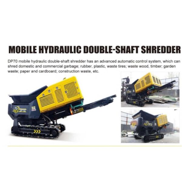 STONE 70 Tocator mobil hidraulic cu dubla axa pentru reciclare deseuri